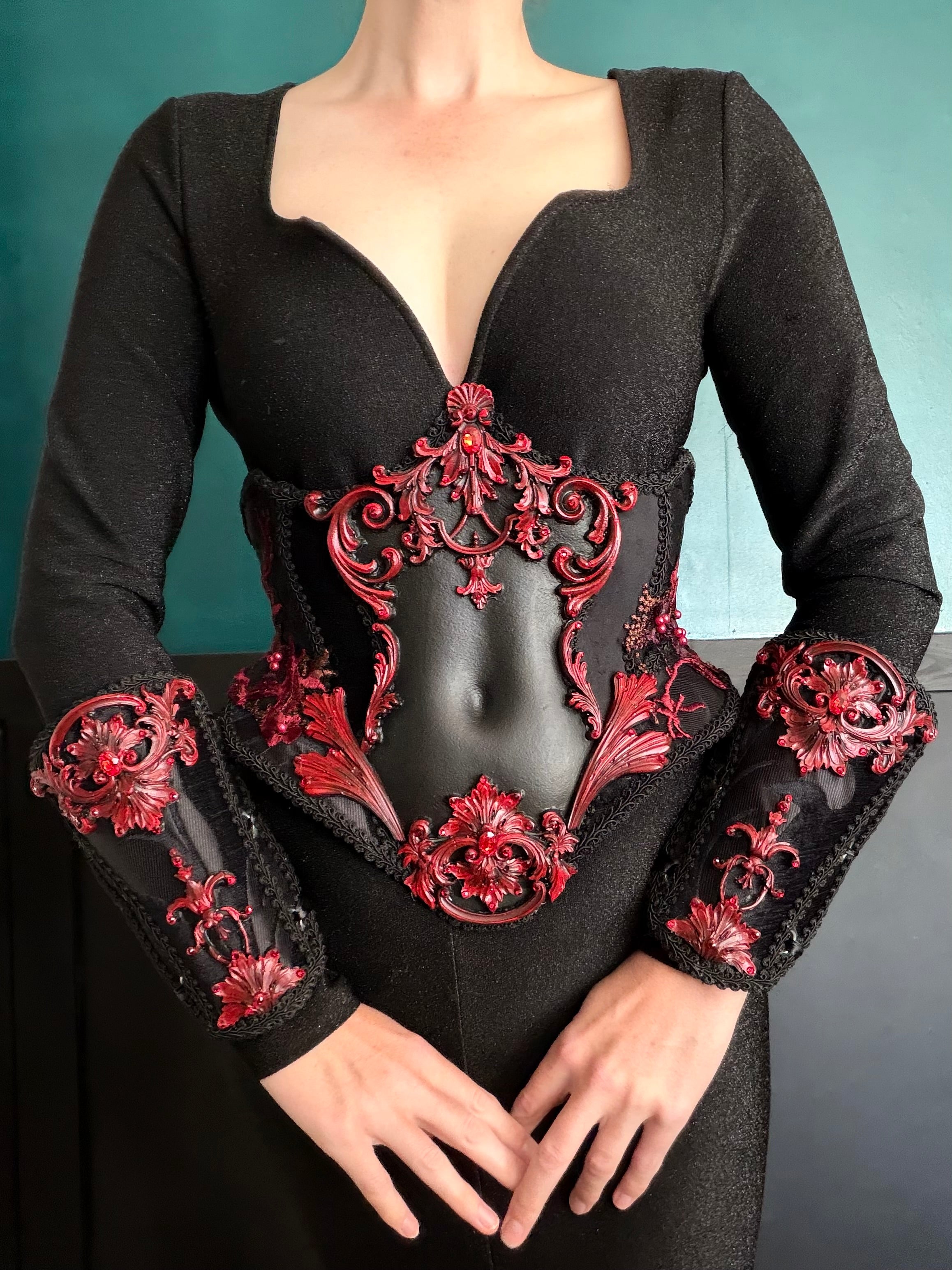 Black and Red Gothic Vambrace