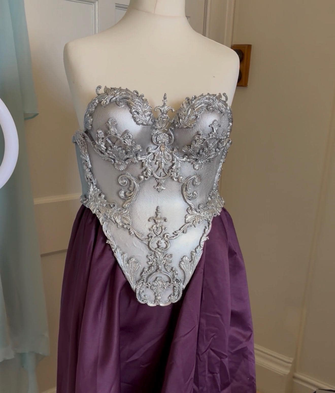 MADE TO ORDER - Full Armoured Corset in Silver or Gold in Medium
