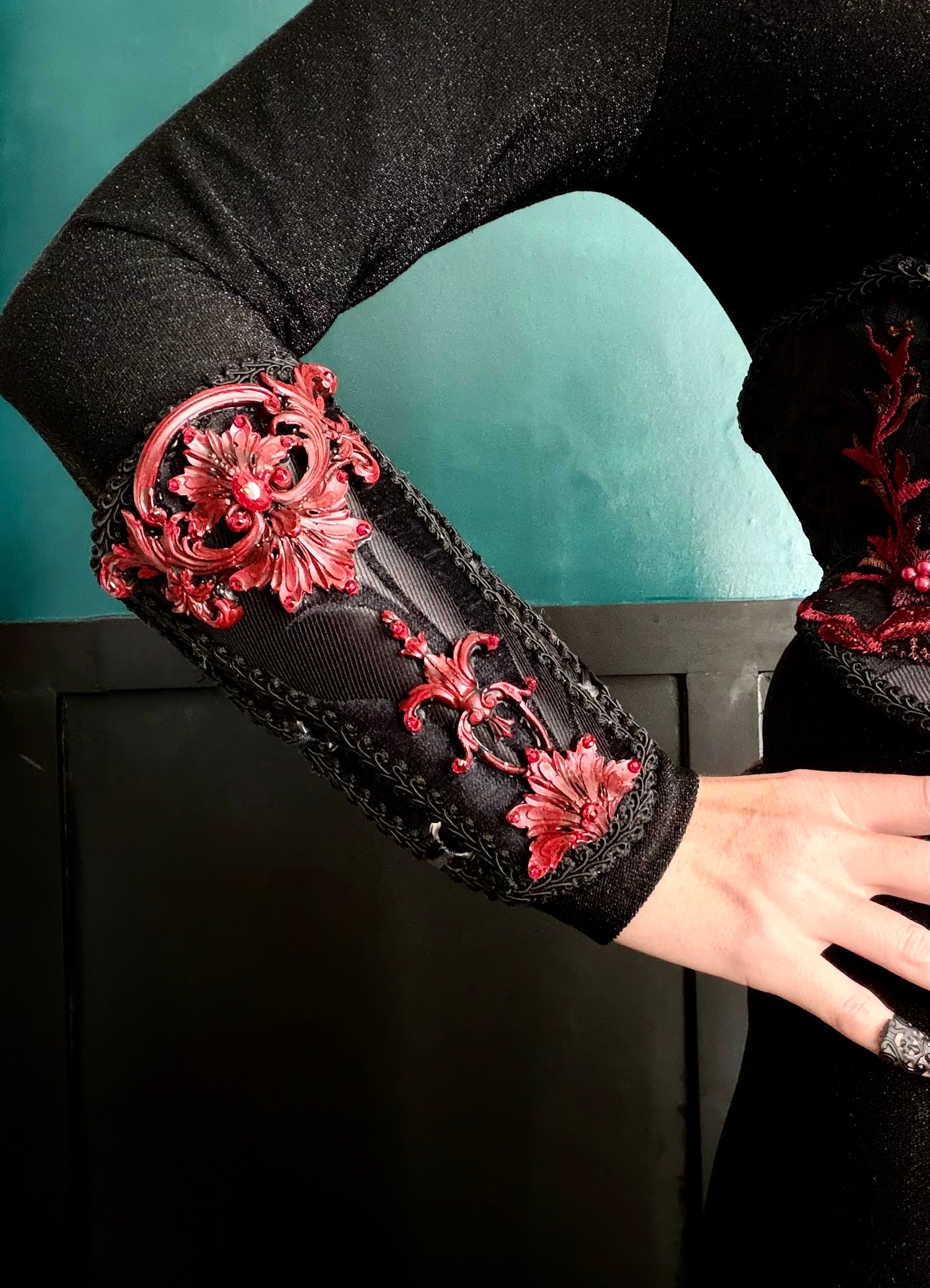 Black and Red Gothic Vambrace