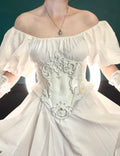 MADE TO ORDER - White Gothic Underbust Armoured Corset