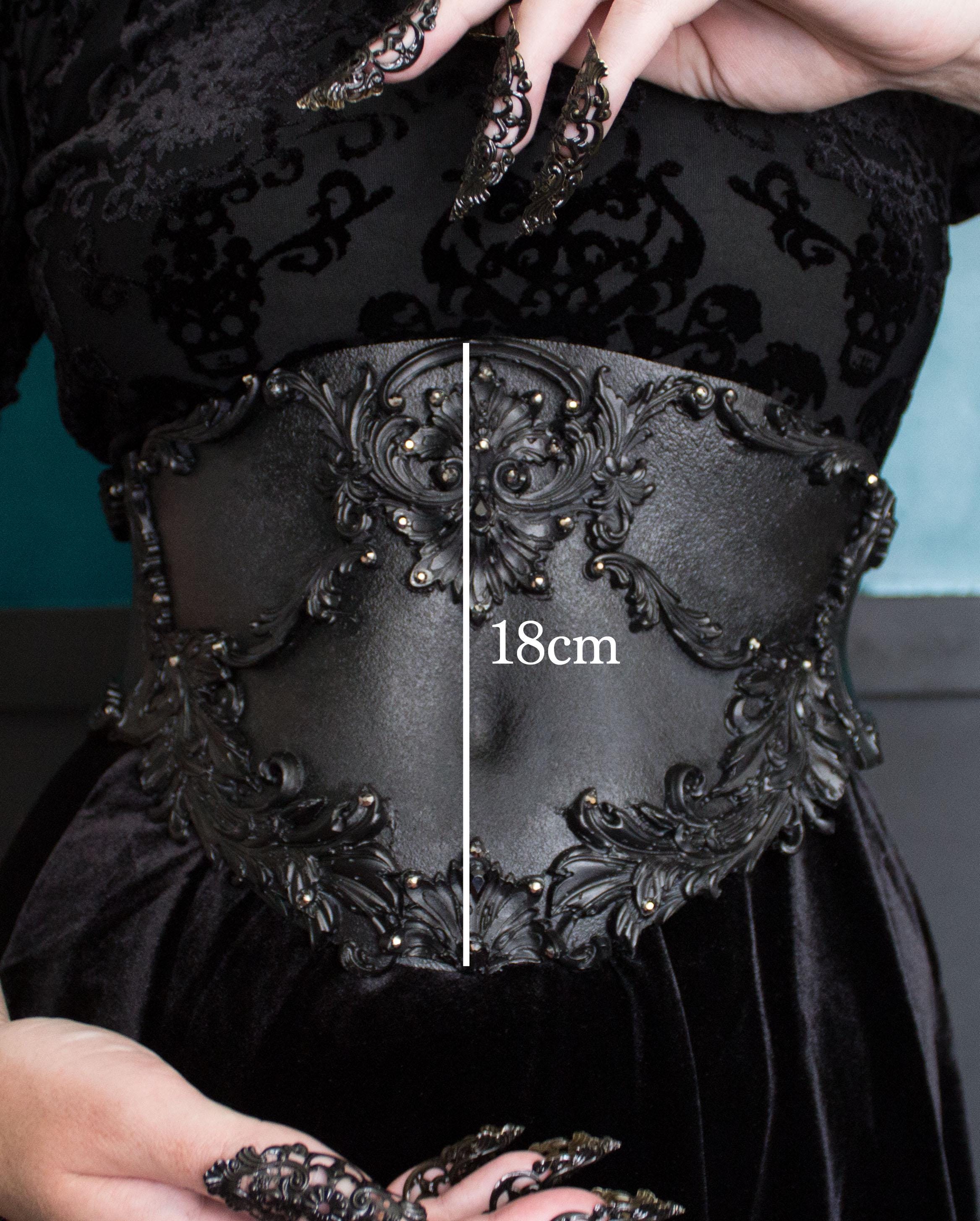 MADE TO ORDER - Gothic Waist Corset Belt in Black