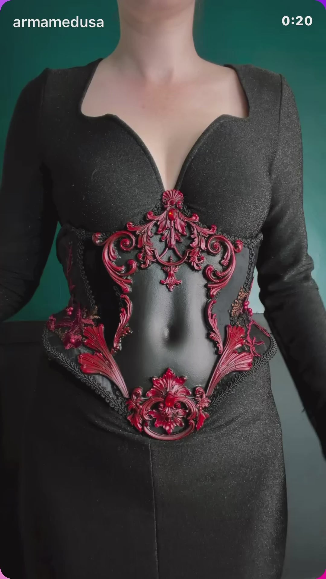 Black and Red Gothic Vambrace