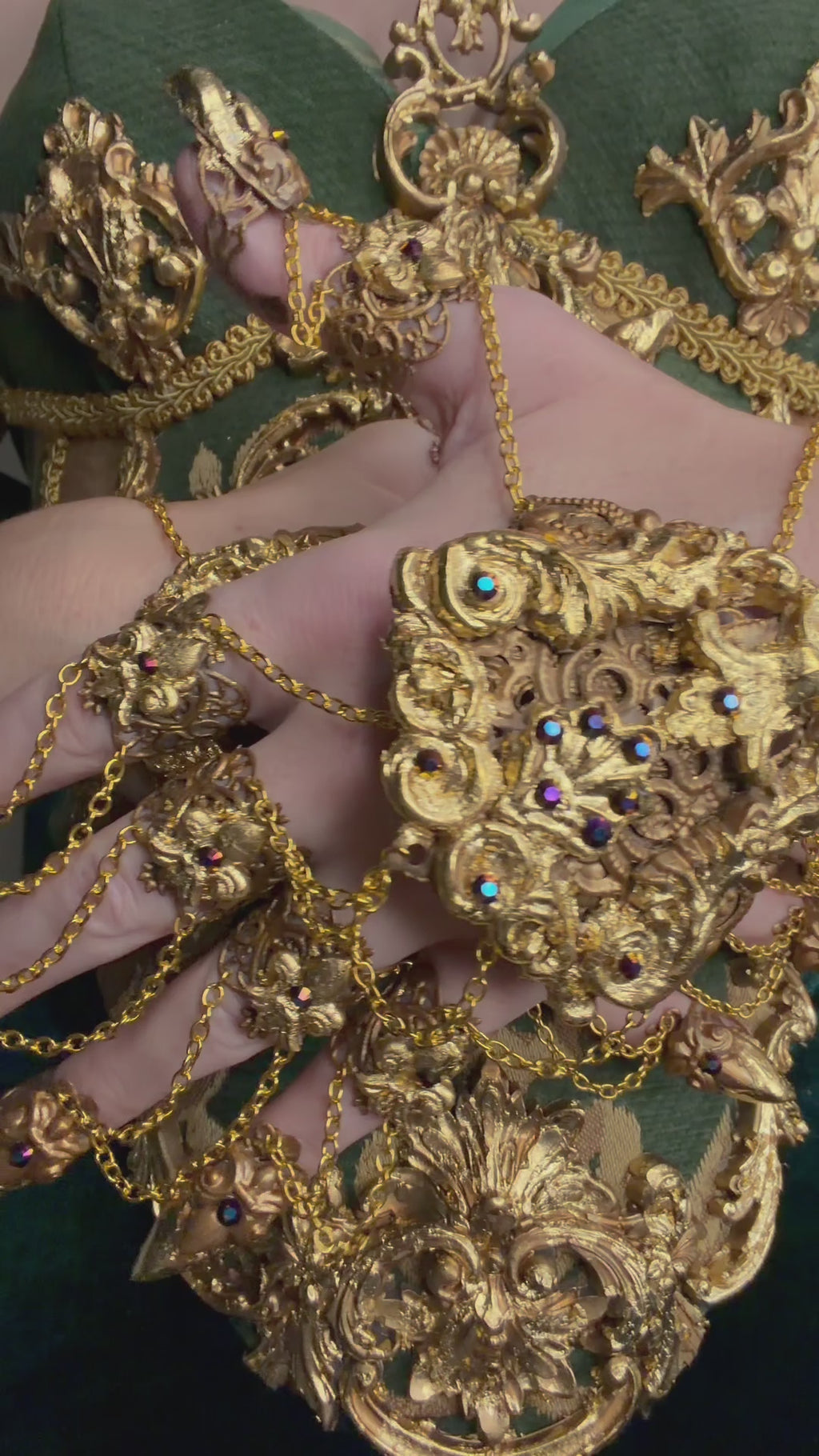 MADE TO ORDER - Limited Edition Gold Lion Full Medieval Gothic Armoured Corset